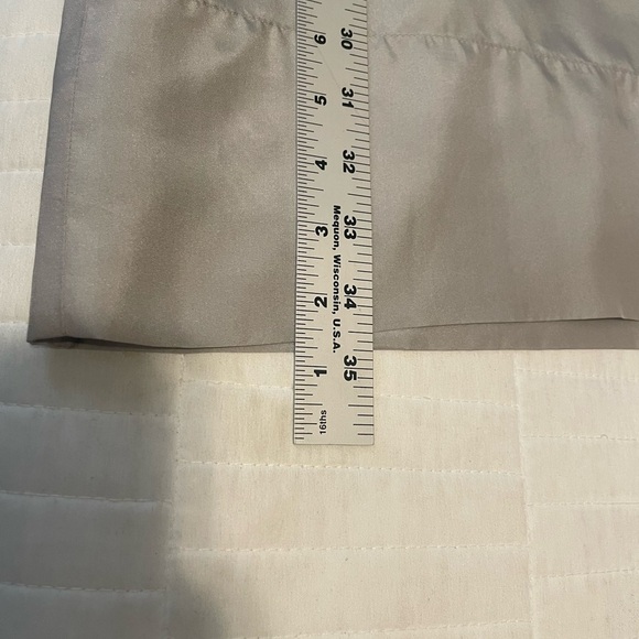 Floreat Anthropologie Gray Silver Silk Ruffle Sleeve Shift Dress Sz 4 Pintuck. - Picture 15 of 15